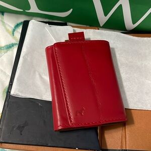 Speed Wallet Mini new red and camel leather